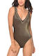 One-Piece Swimsuit Khaki