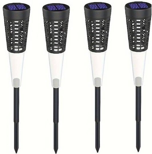 Set 6 Lămpi Solare 2W 1200lm Alb Cald cu Senzor de Mișcare și Fotocelulă