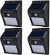 Set 4 Lămpi Solare 0.55W cu Senzor de Mișcare 12.4bucx9.5bucx4.7buccm
