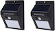 Set 2 Lămpi Solare 0.55W cu Senzor de Mișcare IP65 12.4bucx9.5bucx4.7buccm