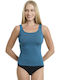 Women's T-Shirt with Spaghetti Strap Petrol