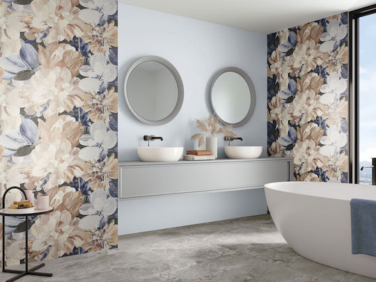 Montmartre Buisson 60x120 Rect Satin White-Body Wall Tile Baldocer