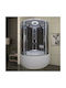 Interceramic Icsh 2213new Кабинет Хидромасаж Черна U-образна форма 135x135x215см