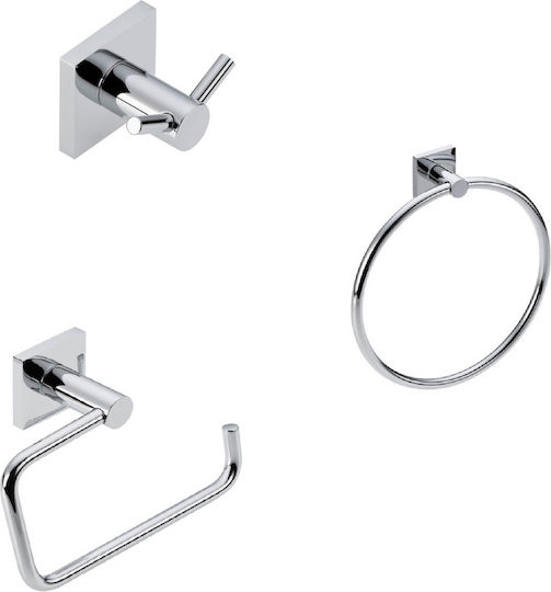 Verdi Delta Chromes Badezimmerzubehör-Set Handtuchhalter Haken Kreis