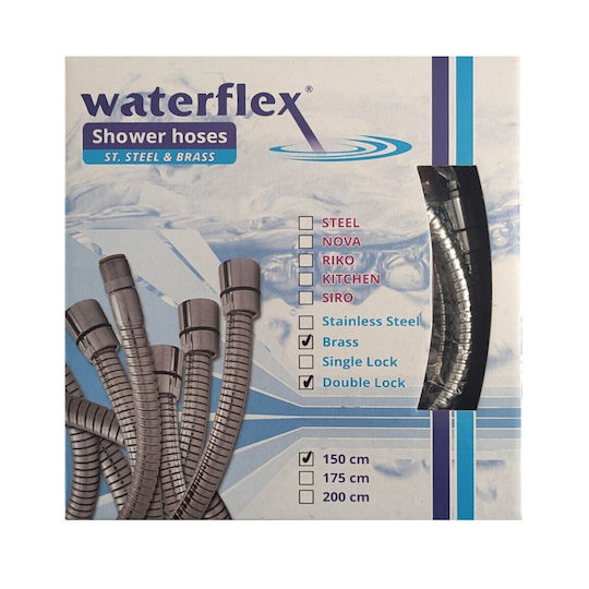 Σπιράλ Ντουζ Waterflex Ορειχάλκινο 1,5 Μετρα Εγγυηση 10 Ετη