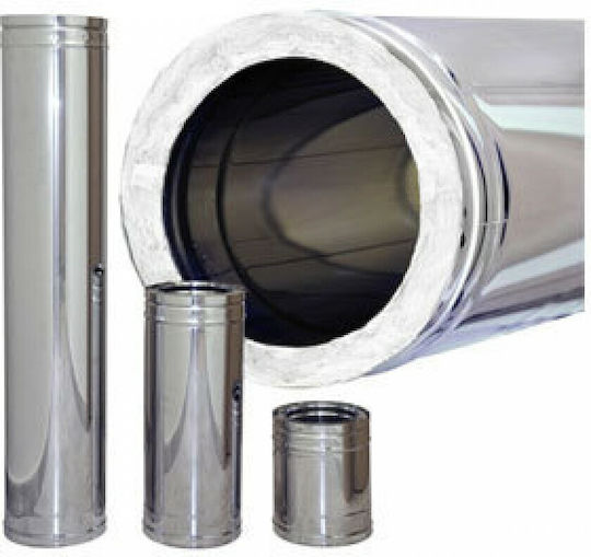 Kaminrohr Schornsteinrohr Φ300-350 100cm 1 M Inox Inox Doppelwandige Isolierung