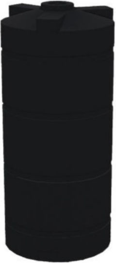 Rezervor Cilindric Vertical de Apă Petrol-Ulei 300 Litri Negru Rotogran