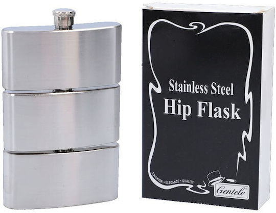 Hip Flask Φλασκί Ποτού Chrome Mat Triple 3x90ml 270ml