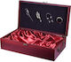 Holz Weinaccessoire-Set 2 Flaschen 36x21x11cm