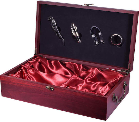 Holz Weinaccessoire-Set 2 Flaschen 36x21x11cm