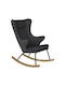 Quax Scaun Legănat Negru M70xL96xÎ106 Cm