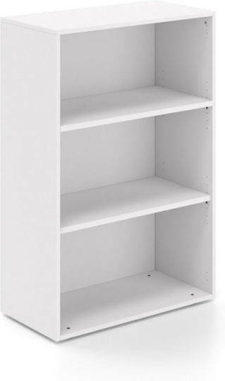 Bibliotecă Dromeas Deschisă Dimensiuni 80x40x120 Cadru Nuanță Albicios Capac Nuanță Albicios