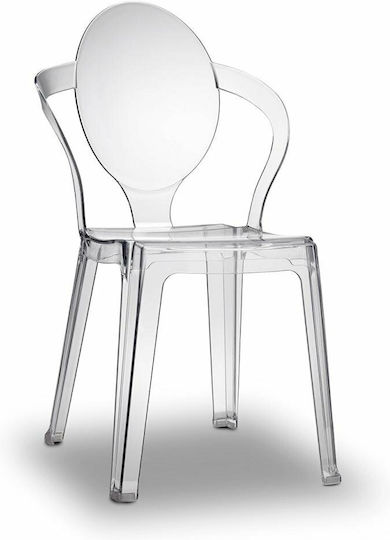 Scab Spoon Code 640-25097 Polycarbonate Transparent Chair 52x56x89 46 Height