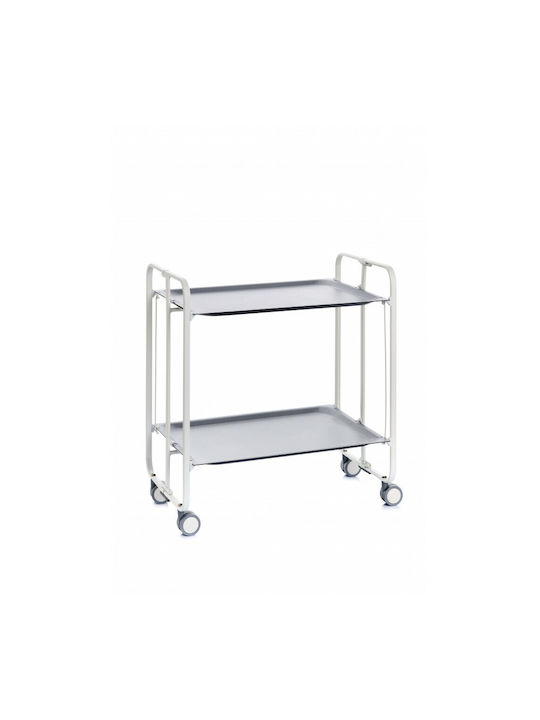 Folding Aluminum Trolley Matt Grey Pantone 66x43x72cm
