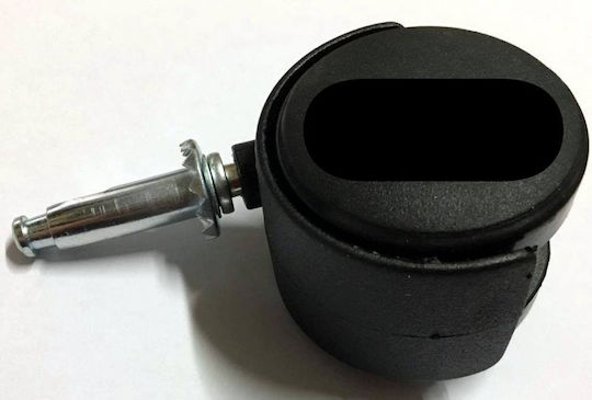 Swivel Furniture Wheels Black Φ50 Pin Thickness 9.5 Millimeters + Washer Without Brake