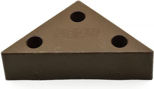 Möbelbein Kunststoff Möbel Dreieck Höhe 30 Mm Abmessung 100mm x 75mm x 75mm Braun Finish Serie 8118