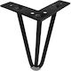 Jgs S.a To-9915 Metallisches Möbelbein Schwarz Matt Höhe 15cm