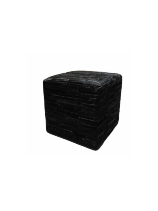 Pouf Σκαμπο Πουφ Jgs S.a Δερμάτινο Σκαμπό Medium Brown Kb-89 Stool Stool-209 45x45x45cm