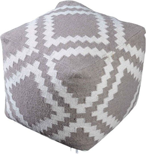 Pouf Scaun Fotolii Puf Jgs S.a Gunmetal Ecru Regale Pouf Scaun-235 40x40x40cm
