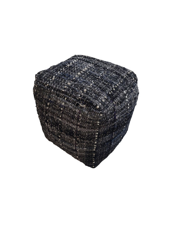 Pouf Σκαμπο Πουφ Jgs S.a Μπλε Σκούρο Harris Stool-276 40x40x40cm