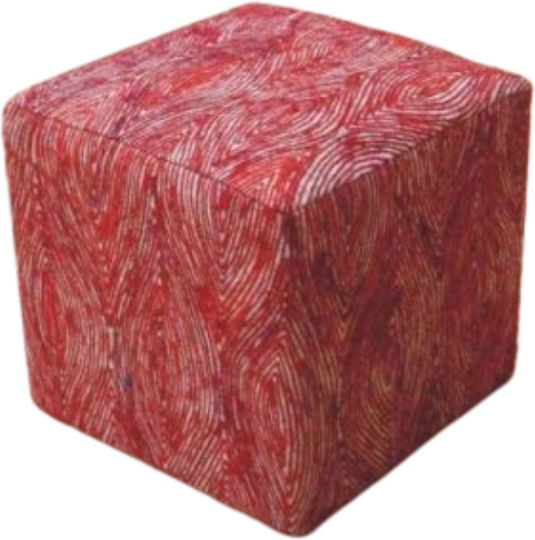Pouf Stool Bean Bag Chairs & Poofs Jgs S.a White Red Rs-78 Stool-059 45x45x45cm