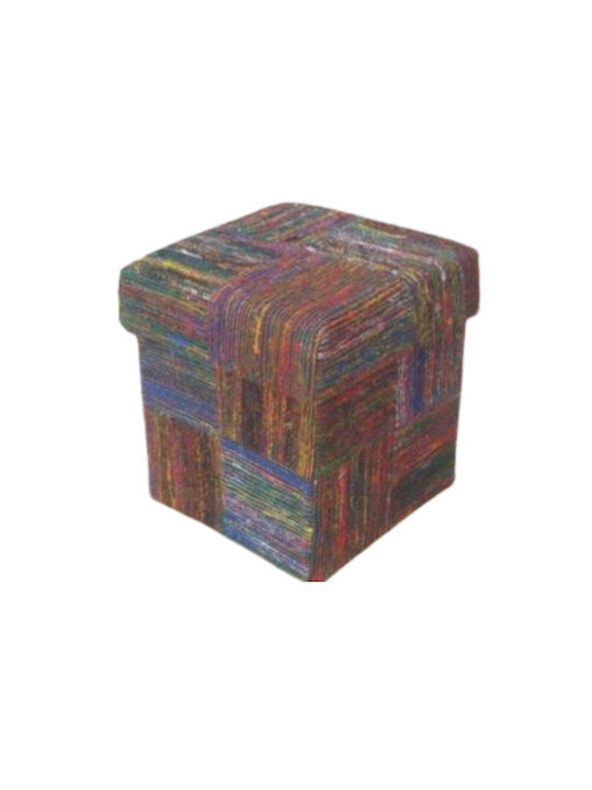 Pouf Hocker Πουφ Jgs S.a Mehrfarbiger Aufbewahrungsraum Silk Lane Sitzsäcke-162 45x45x45cm