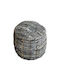 Pouf Σκαμπο Πουφ Jgs S.a Γκρι Μπλε Harris Round Stool-274 40xrndx40cm