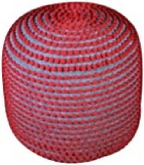 Pouf Hocker Jgs S.a Anthrazit Dunkel Rotes Roccoco Sitzsäcke & Poufs-332 50x50x40cm