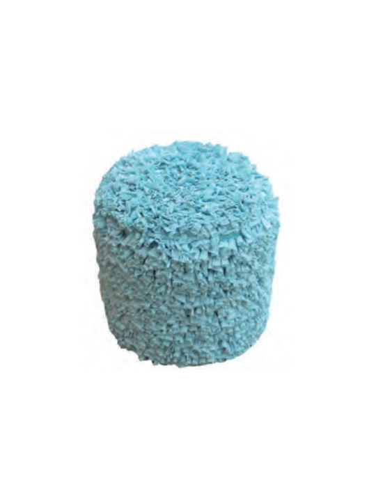 Pouf Σκαμπο Πουφ Jgs S.a Τιρκουάζ Αε-45 Round Stool-004 Φ35cm