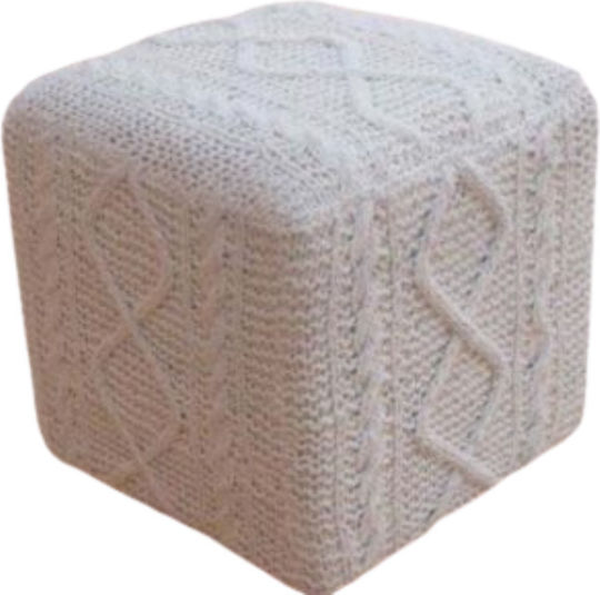 Pouf Stool Bean Bag Chairs & Poofs Jgs S.a White Ns-19 Stool-058 45x45x45cm
