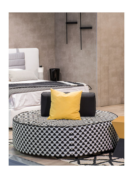Πουφ Open Παραλία-πισίνα Ύφασμα 130x130xh.38cm Casa Vogue