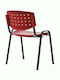 Visitor Chair Taurus Pn Layer Black Frame Burgundy Plastic 530x470x730mm