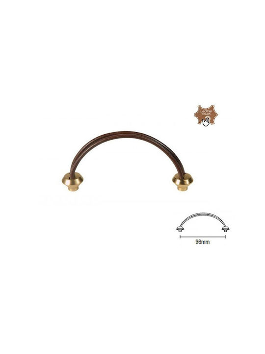 Mânere Pentru Mobilier Din Piele Viometale 77 Oră Mat Maro Piele 96 Mm