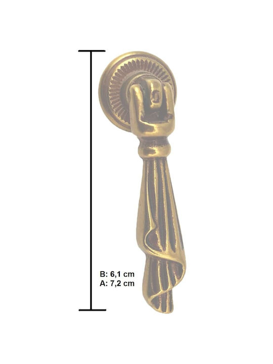 Furniture Knob Hanging Besana 552200-553000 Gold Patina Avo B
