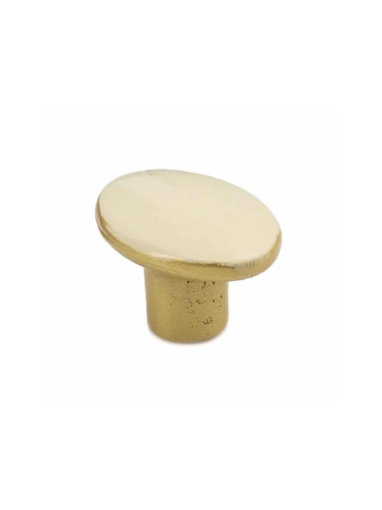 Furniture Knob Besana 2288036 Beige Gold Patina Ob 36mm