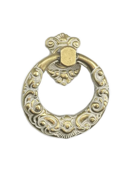 Furniture Knob Hanging Besana 1317 Gold White Patina B