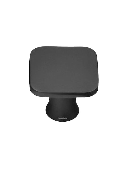 Buton Pătrat Grafit Mat 30mm Cm5365 Mbn