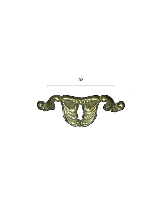 Mâner Pentru Mobilier Antic Din Alama 58mm Mandelli S941