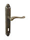 Benini Türgriffe Platte No 280 Antik Messing Türgriffe Paar 90mm