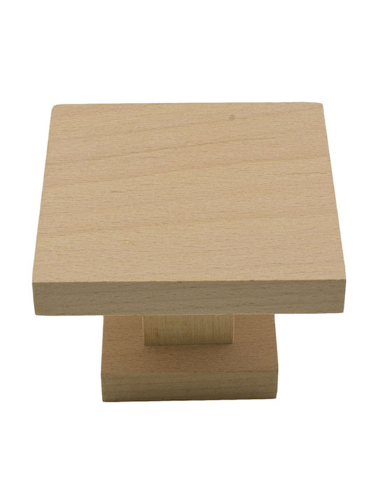 Wooden Front Door Lever 1 Piece Unfinished Solid Beech Wood Germany Series 1047