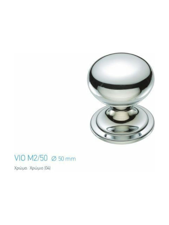 Viometale Türknopf M 2/50 Chrom Ø50