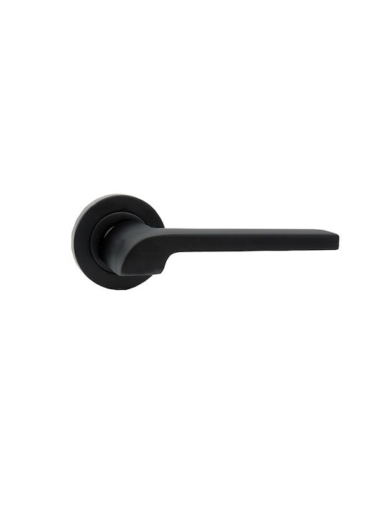 Πόμολο Ροζέτας R33 135mm X 55mm Μαύρο Ματ Τεμάχιο Δεξί Εξώπορτα