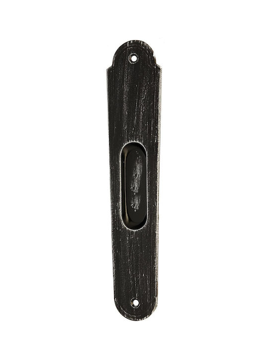 Türdrücker Für Schiebetüren 135 Schwarze Patina Silber 235x50mm