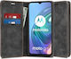 Motorola Moto G30 Moto G10 Moto G20 Handyhülle Schutz Innovation Weiches Brieftasche Premium Eco-Leder Kartenart Innere Brieftasche Schwarz Set Sticker