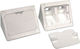 Plastic White Carpenter Shelf Brackets 20*20*33mm Cap 1 Piece Hardplast