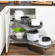 Kitchen Mechanism Fasoli Finetto Brake Door 60cm Anthracite Left Opening 102-1320#60ant 500mm Depth