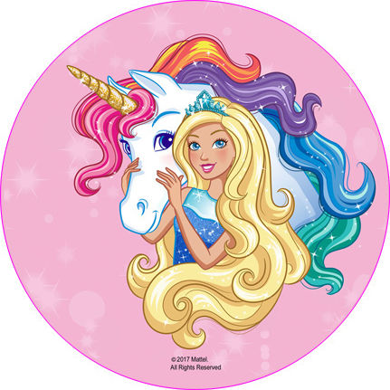 Kardasis Edible Sugar Sheet Sugar Paper Barbie Unicorn