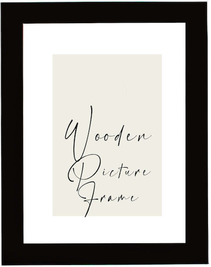 Wooden Wall Photo Frame – Photo – Puzzle – Poster Black Acrylic Glass K1061/69 Photo 40cmx50cm