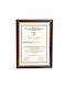 Wooden Photo Frame Diploma Brown Walnut Gold Line Matte Glass K314/39 Photo 30cmx40cm