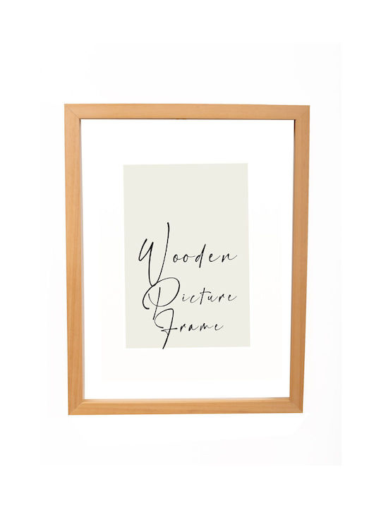 Wooden Wall Picture Frame Natural Wood Photo Puzzle Frame Depth 3cm & Acrylic Glass K2033-83 Photo 70cmx100cm